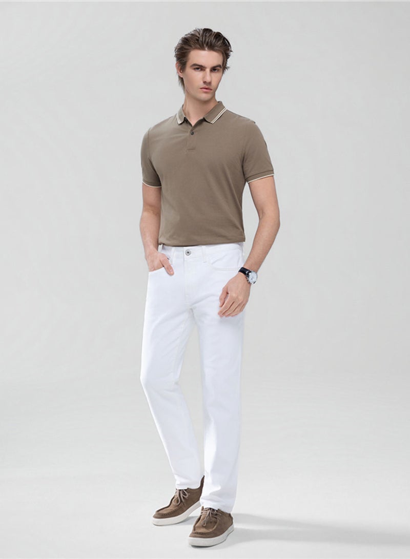 GIORDANO Men’s Skinny Taper Stretch Denim Jeans with Elastic Waist - Image 2